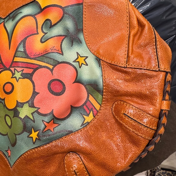 Isabella Fiore Brown Hobo with Vibrant Floral Pattern - Picture 9 of 13